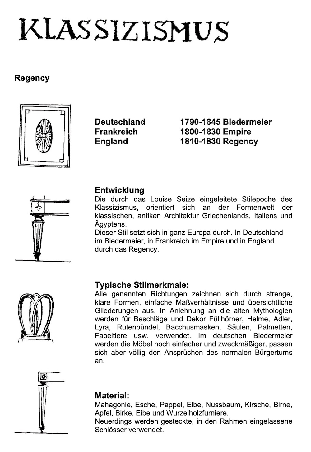 KLASSIZISMUS REGENCY