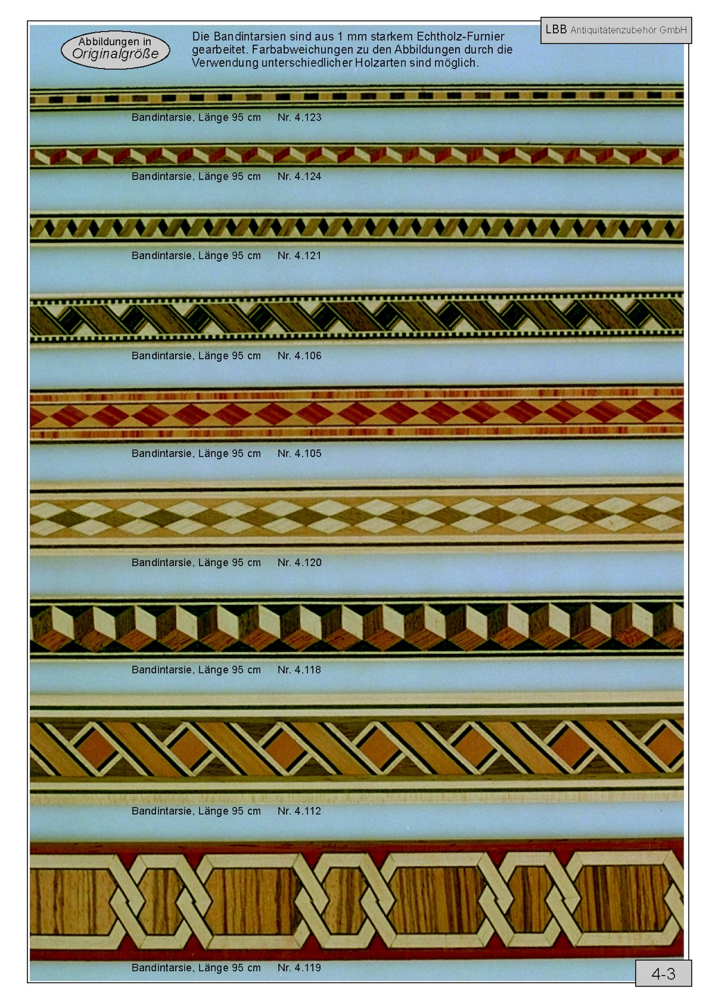 Intarsien am laufenden Meter