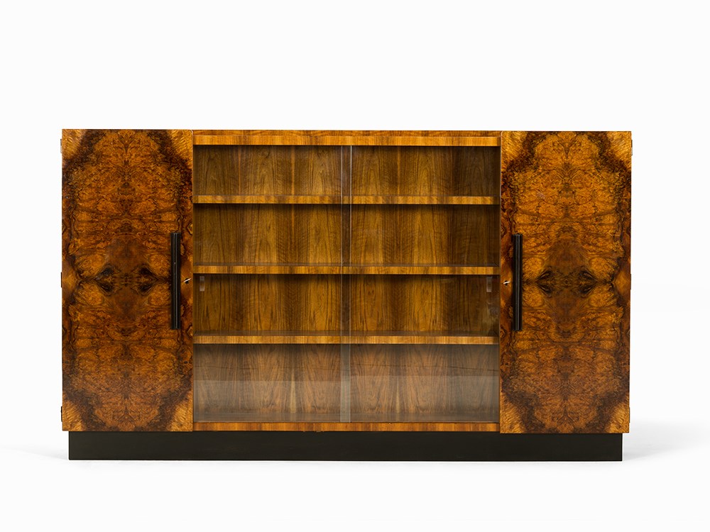 Art Deco Herrenzimmer, Leipzig um 1930,  Nussbaum furniert