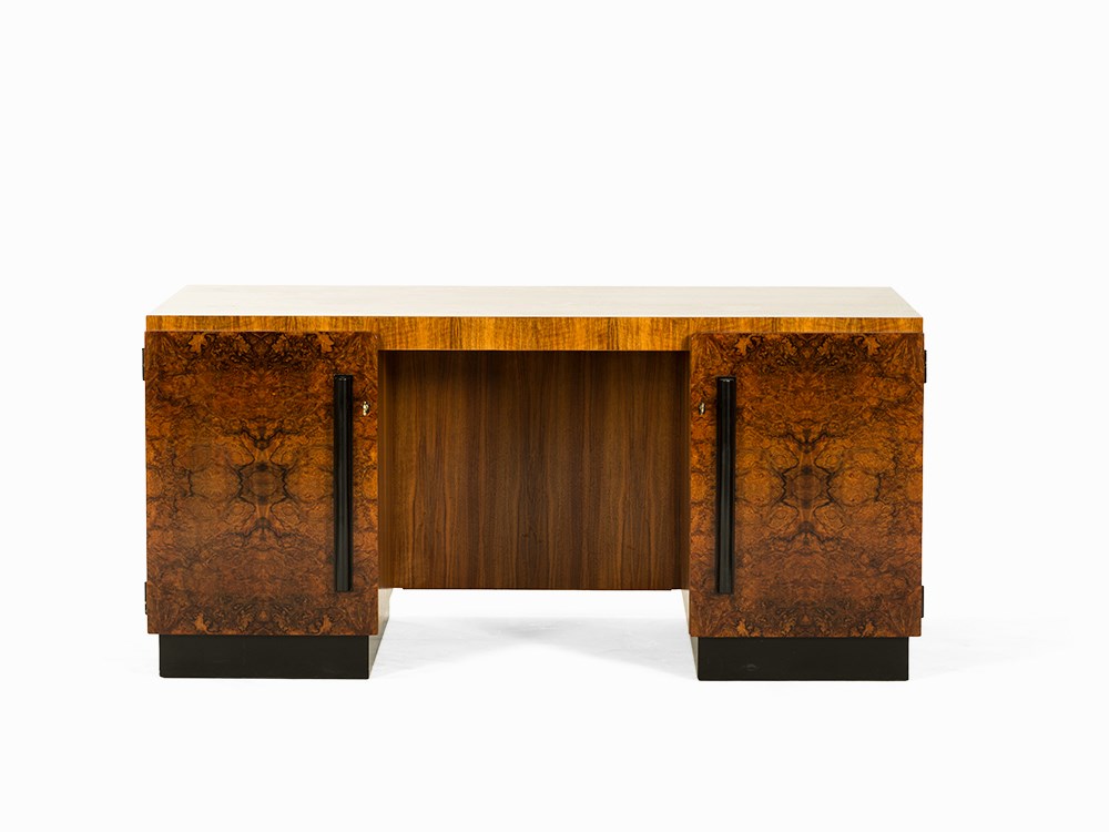 Art Deco Herrenzimmer, Leipzig um 1930,  Nussbaum furniert