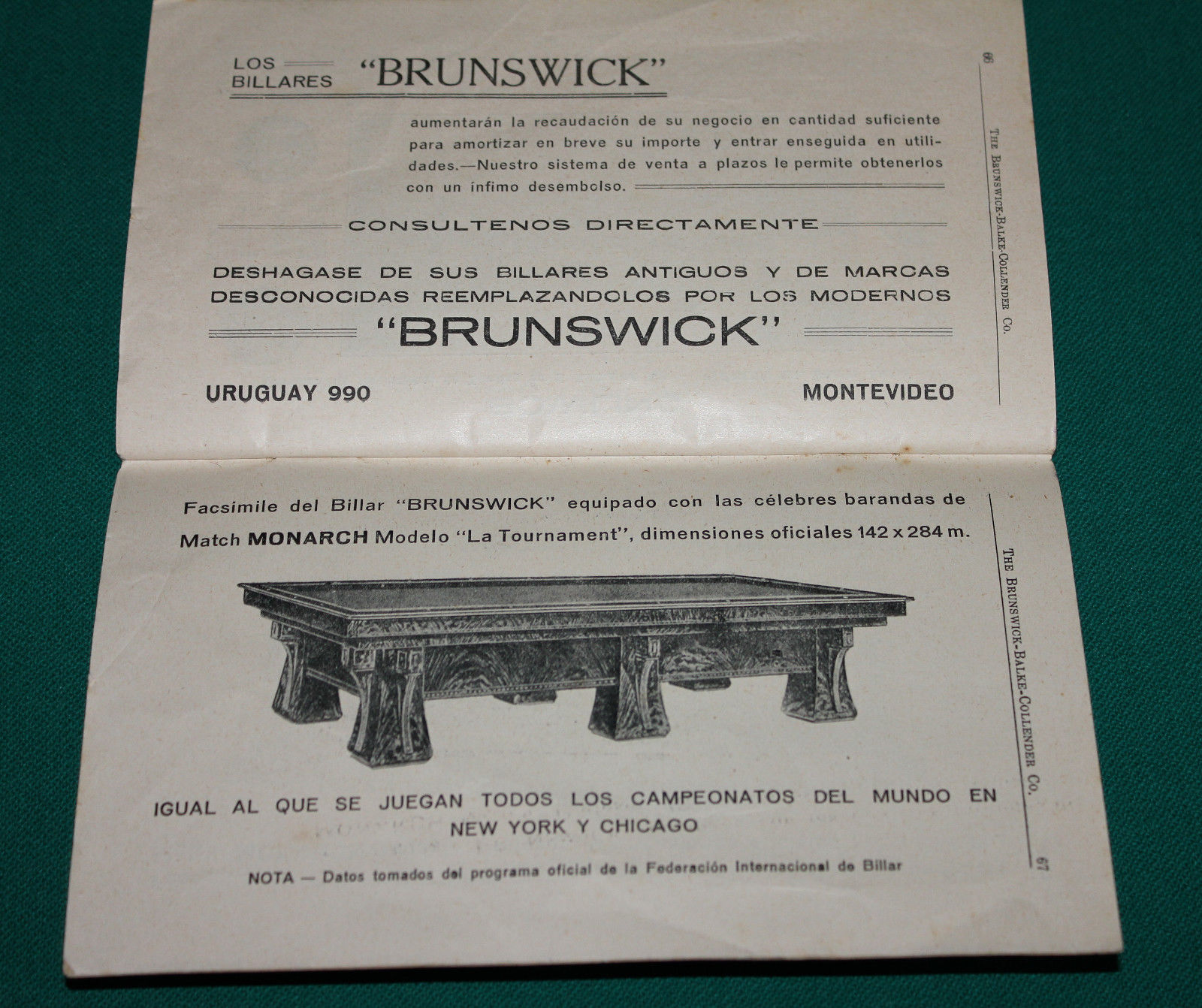 Brunswick Billard 1928