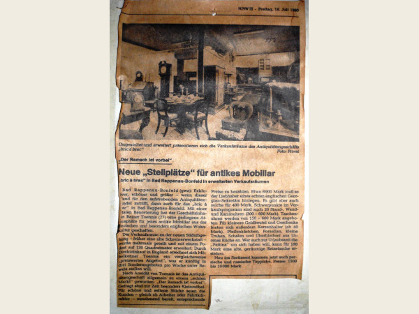 Vergrößerung der Geschäftsräume 1980