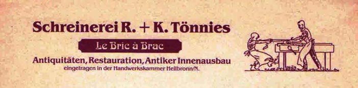 Schreinerei Tönnies 1979